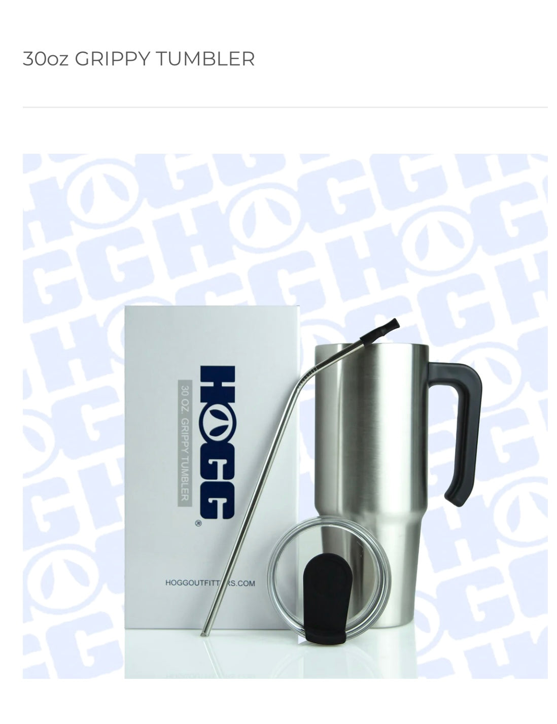 1 Stainless 30 oz Grippy