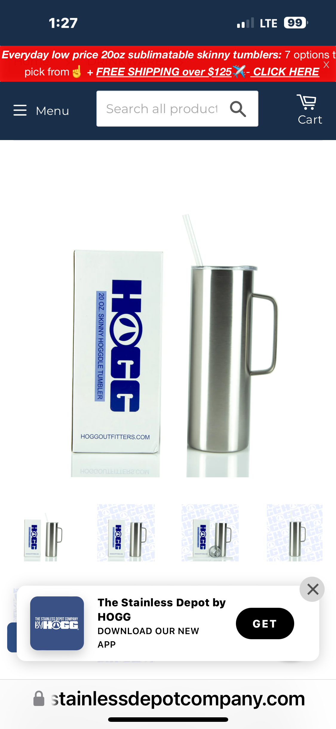1 Stainless 20 oz Tumbler